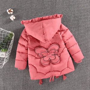Stylish Winter Coats For Girls With 3D Butterfly