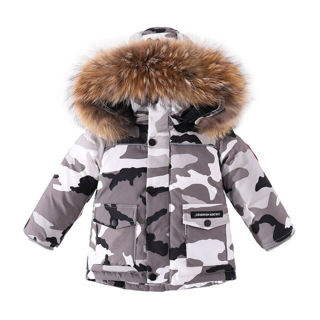Winter Jacket For Kid Boy Girl Camouflage