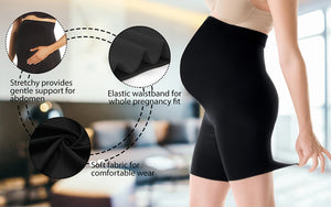 Maternity Shapewear | High Waist Pregnancy Panties | Long Leg Maternity Underwear 2 Pack