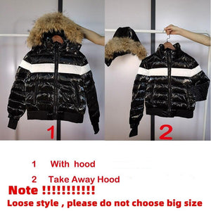 winter jacket with detachable hood