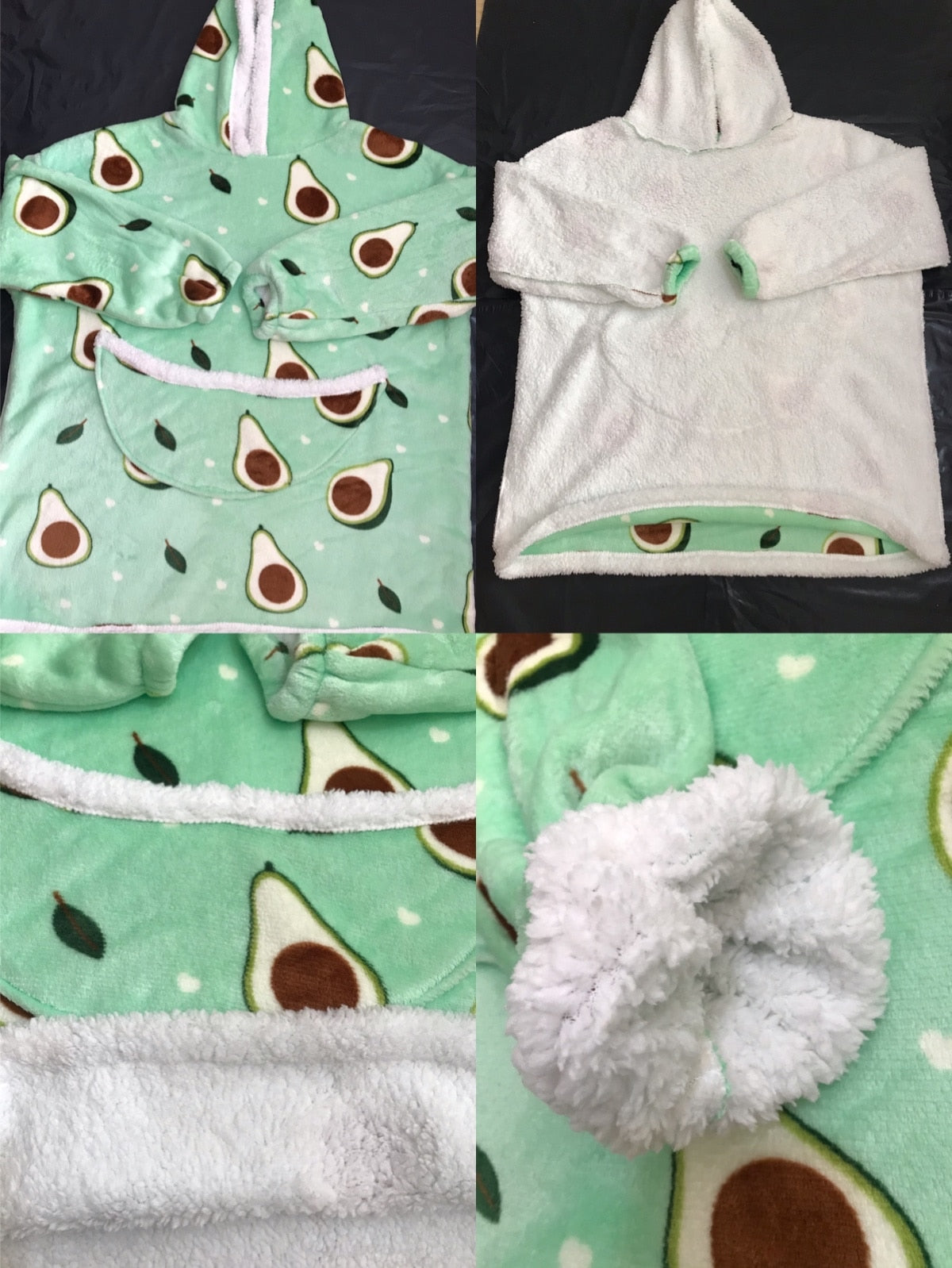 Blanket Hoodie with Pocket for Kids and Adults