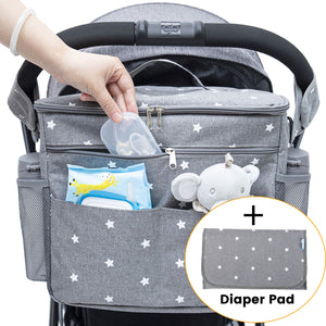 Diaper Bag | Maternity Backpack | Stroller Organiser