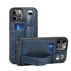  leather mobile phone cases with card holder blue