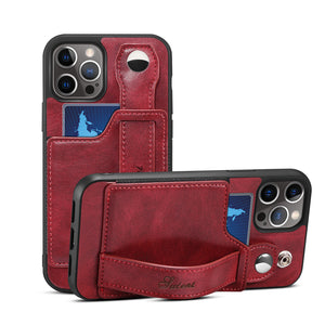  leather mobile phone cases with card holder wine
