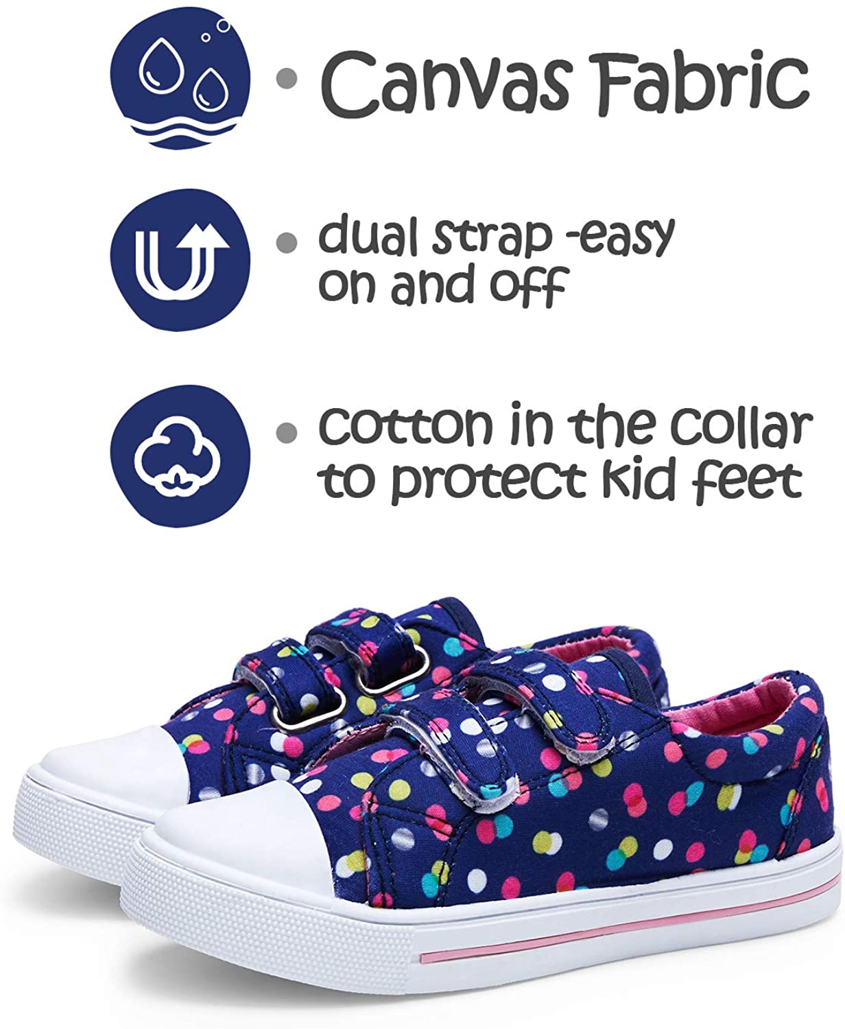 Girls Canvas Shoes | Girls Blue Canvas Shoes | Smart Parents Store